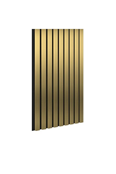 LDA Panou acustic ondulat decorativ PREMIUM din MDF, auriu, 260x40 cm