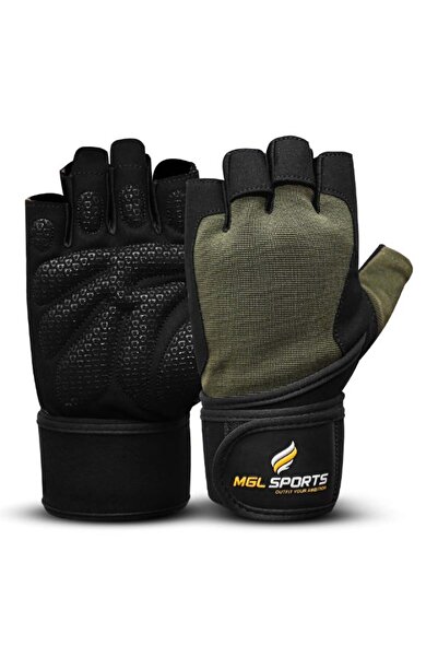 MGL SPORTS Weight Lifting Heavy Duty Glove – Black/Green (Meduim)