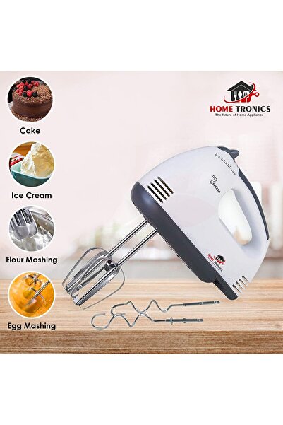 Microplu Home Tronix 7 Speeds Electric Hand Mixer Stainless Steel Beater & Do...