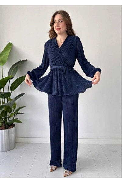 VİZYONER Krovave Pleated Bottom Top Suit