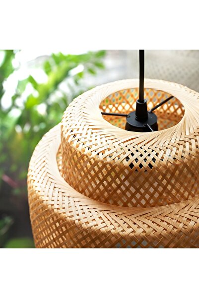 IKEA SINNERLIG Pendant lamp, bamboo/handmade, 27 cm