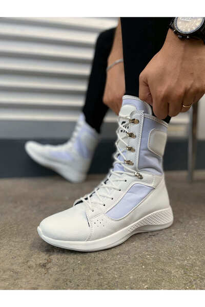 Zapatos JY799 Verton Bağcıklı Ortopedik Taban Günlük Cilt Erkek Askeri Postal Bot CBT Beyaz