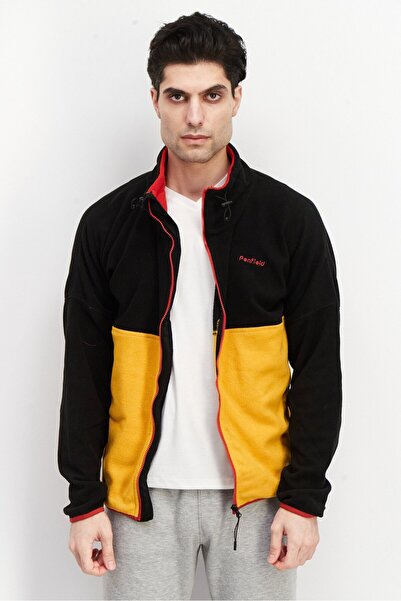 Penfield Men Mock Neck Two Tone Sweatshirt, Black