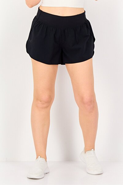 Under Armour شورت تدريب رياضي مناسب للنساء، أسود