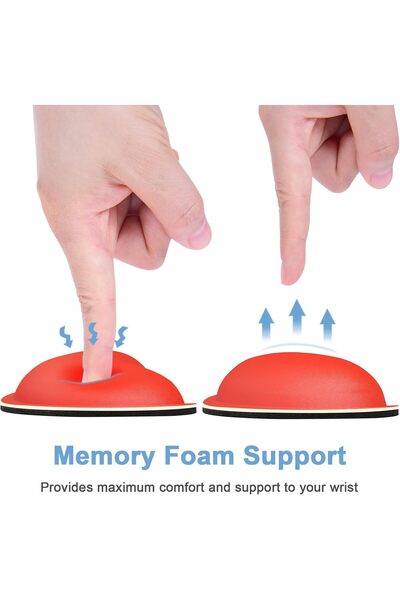 Other مسند معصم ماوس دابيسوم من إسفنج الذاكرة - وسادة معصم مريحة للمكتب والألعاب، أحمر