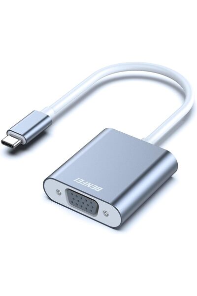 BENFEI USB-C to VGA Adapter (Thunderbolt 3/4) - Aluminum Gray