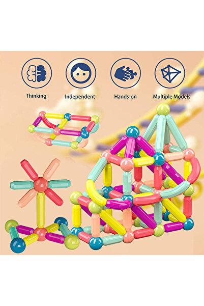 Generic 42-Piece Magnetic Building Stick Blocks 29x7x22cm