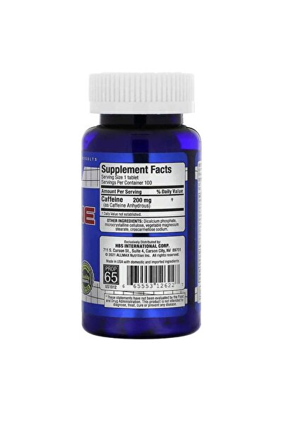 ALLMAX Caffeine 200mg Caffeine Pills, 100 Tablets