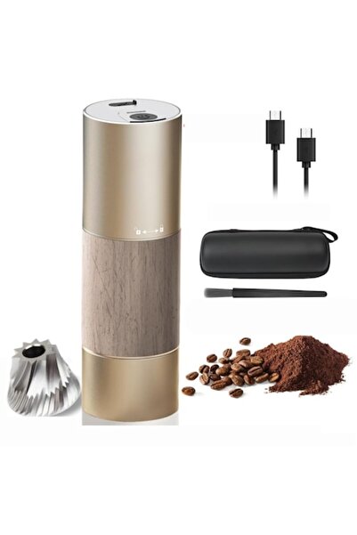 FENIKEST Portable electric coffee grinder, stainless steel blade, adjustable ...
