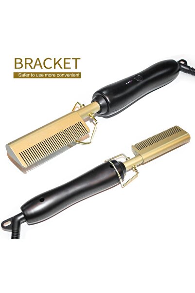 Twinkle Mart 80–210°C Ceramic Hair Straightener Brush with HD LCD Display (Hot Comb)