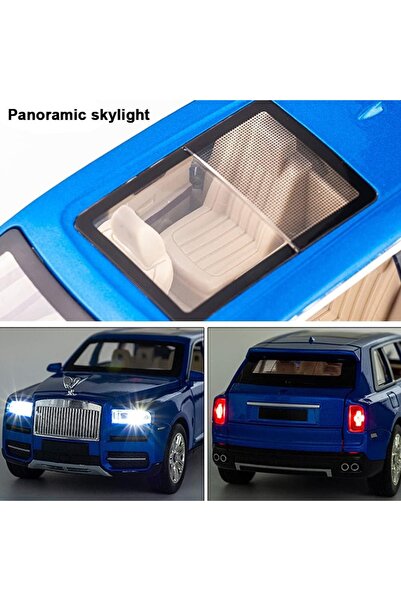 Toybox Alloy Diecast Metal Pullback Openable Doors Toy Car with Flashing Lights & Music For Kids