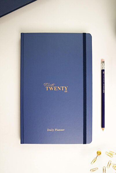 Matt Notebook 2026 Yılı Günlük Ajanda 16x24 cm - 12 Aylık Lacivert
