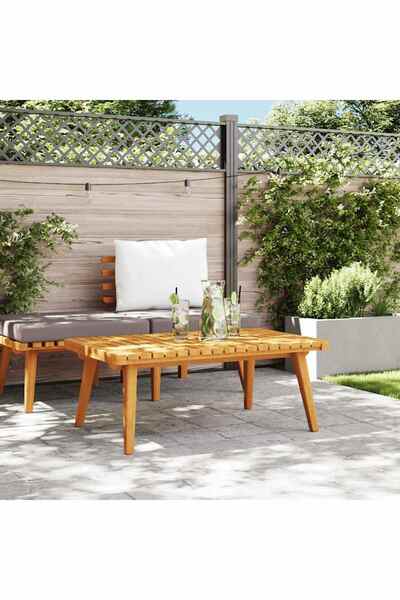 vidaxl طاولة قهوة للحديقة 90x55x35 سم من خشب الأكاسيا الصلب