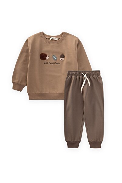 Cigit Sweatshirt Set 1-5 Years Old K Mustard