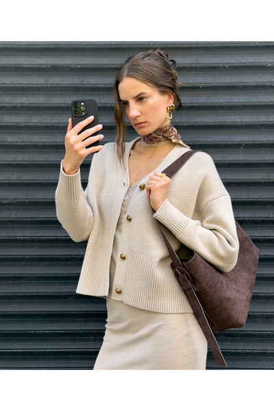 İpekyol V-Neck Cardigan with Metal Buttons