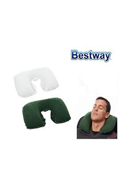 TSUMAB Inflatable Travel Neck Pillow – Soft Velvet U-Shaped Cushion for Comfort