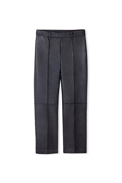 İpekyol Deri görünümlü straight fit pantolon