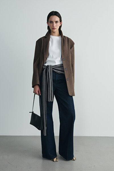 Suud Collection Black Wave Striped Scarf