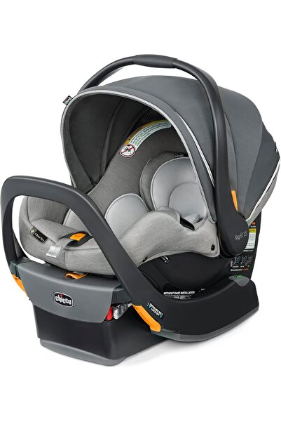 Chicco KeyFit 35 Zip ClearTex Infant Car Seat and Base, Rear-Facing 4-35 lbs - Ash/Grey