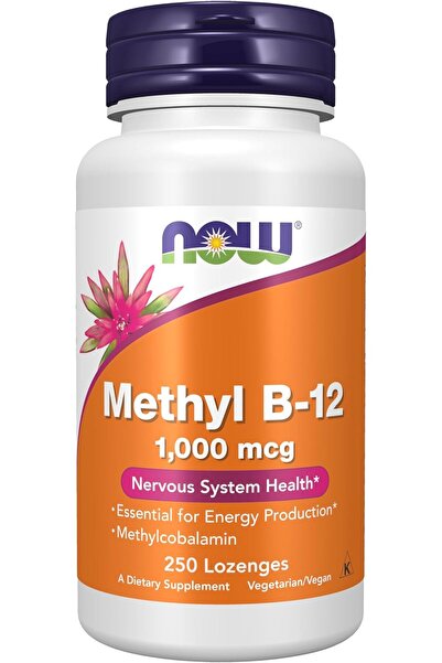 Now Foods مكملات NOW، ميثيل ب-12 (ميثيل كوبالامين) 1000 ميكروغرام، 250 قرصًا
