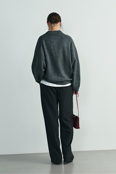 Suud Collection Smoked Rani Polo Neck Oversize Sweater