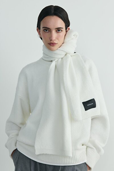 Suud Collection Ecru Bella Knitwear Scarf