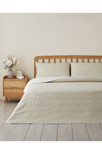 English Home Petty Chic Pamuklu Tek Kişilik Nevresim Seti 160x220 cm Açık Sarı
