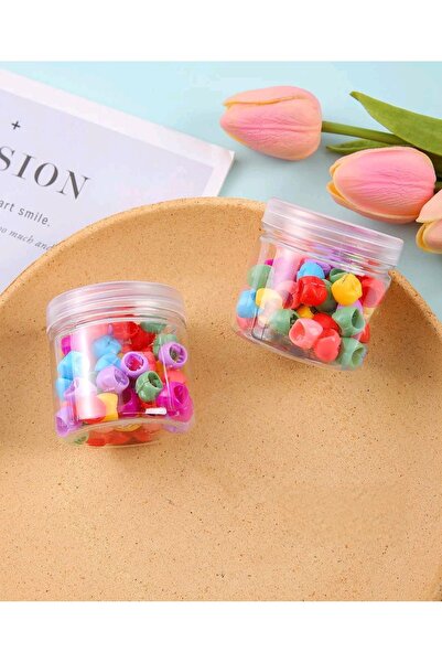 REBORN DESIGN Nostalgia Retro Heart Model Enamel Mixed Color 50Pcs Hair Beads
