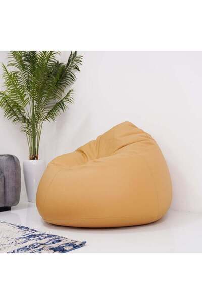 Danube Home Oxford XXL Bean Bag Chair - Brown PVC Fabric, Foam Filling, 2-Year Warranty