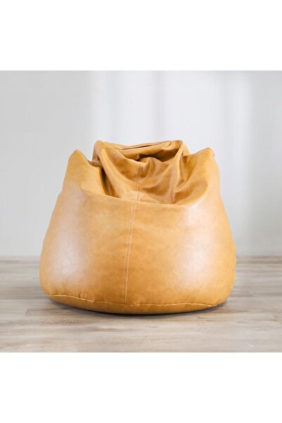 Danube Home Oxford Bean Bag Chair - Brown PVC Fabric, 80x110 cm, High-Resilience Foam, 1 Year Warranty