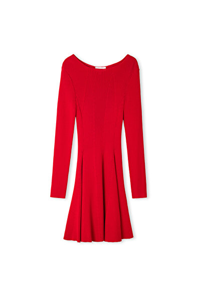 İpekyol Volanlı triko elbise