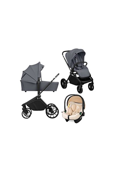 Lionelo Carucior 3 in 1, Lionelo, Mika Plus, Cu scoica auto Bej testata ADAC,...