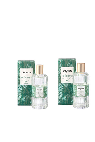 KMS HOME Daycare Cam Şişe Yeşil Çay Kolonyası 80° 200 ml X 2 Adet