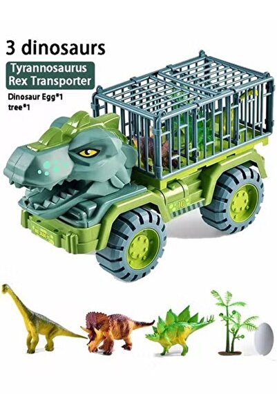 COOYA Large Dinosaur Truck Toys with 3 Dino Toys