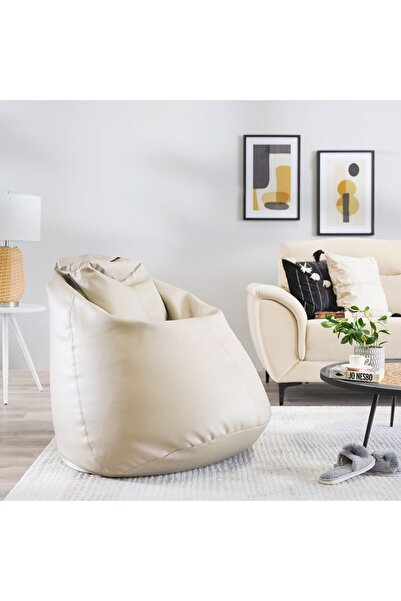 Danube Home Oxford Bean Bag - 80 cm Dia x 110 cm H - Grey PVC & Foam, Durable, Waterproof, Indoor/Outdoor