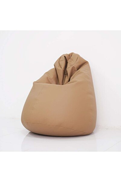 Danube Home Oxford XL Bean Bag Chair - Beige PVC Fabric, Foam Filling, 2-Year Warranty