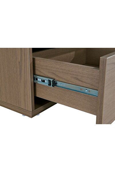 Danube Home Allison 2-Drawer Nightstand in Natural Oak - Stylish Bedroom Storage with Melamine Finish
