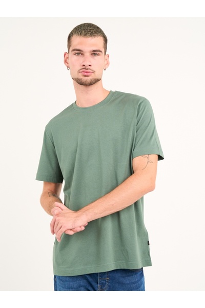Kenvelo Men's short-sleeved solid color T-shirt