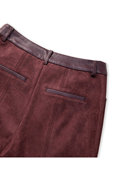 İpekyol Suede Look Faux Leather Mix Pants