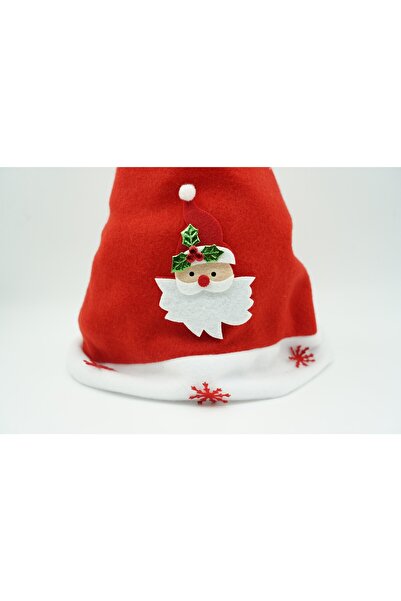 Flippy Santa Claus hat, Flippy, with snowflake ornament, red, universal size, textile material