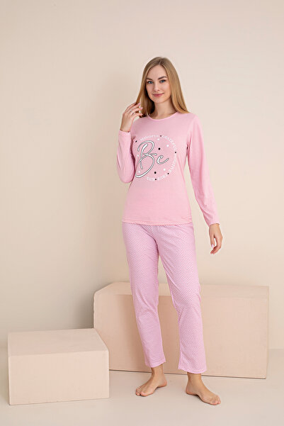 rindahomewear ΓΥΝΑΙΚΕΙΟ ΣΕΤ ΠΙΤΖΑΜΑ ΜΑΚΡΥΜΑΝΙΚΟ ΣΥΜΠΑΤΙΚΟ