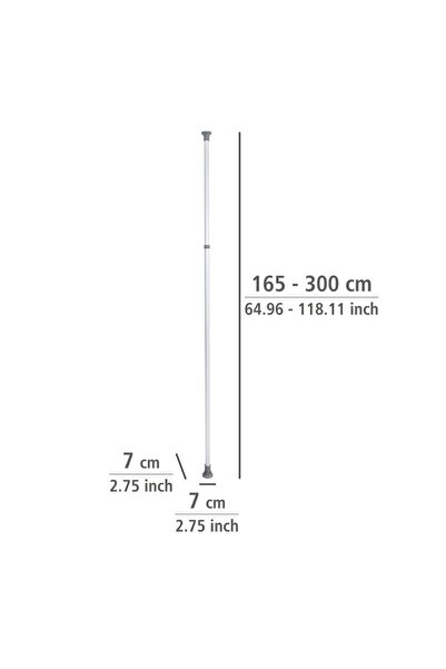 Saban Teleskopik Askılık Direği – 165–300 cm Ayarlanabilir, Dayanıklı Metal Gövde