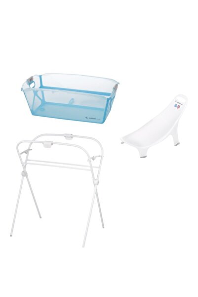 Jane Ultra-compact folding bathtub set, Jane, Oasis, 68 x 42 x 26 cm, Foldable stand, Tropical