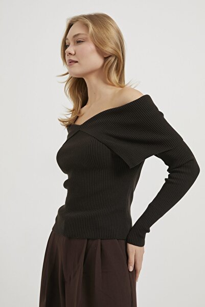 Arma Life Armalife 6303 Off-Shoulder Knitwear Women's Sweater