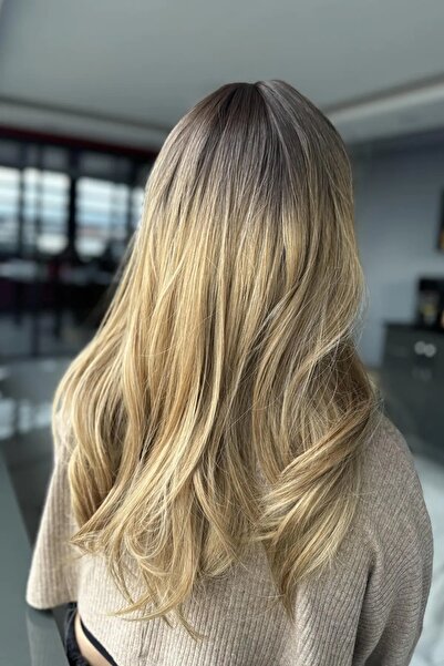 shai Kahverengi Ve Sarı Ombreli Dalgalı Peruk