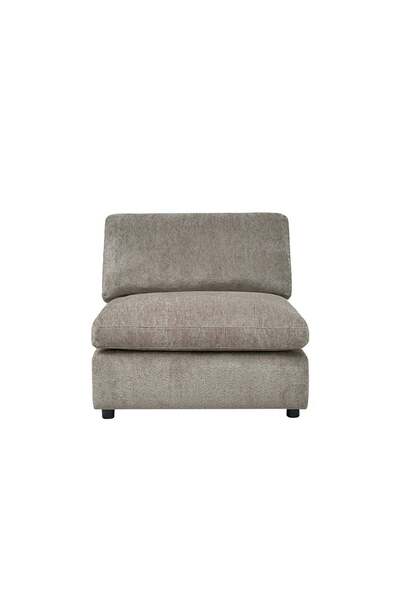 Danube Home Neithan 1 Seater Armless Fabric Sofa - Taupe, Stylish Wood Frame, 2 Year Warranty
