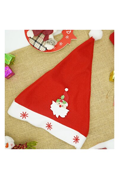 Flippy Santa Claus hat, Flippy, with snowflake ornament, red, universal size, textile material