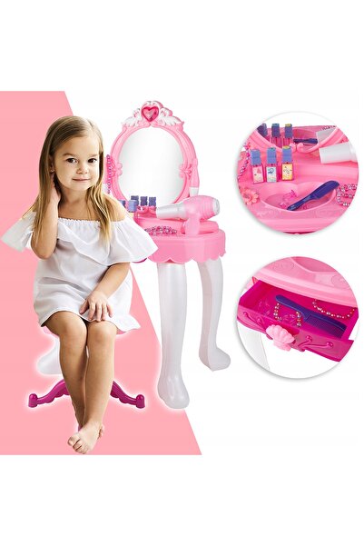 Selgot Masă de machiaj pentru copii cu accesorii și scaun, dimensiuni 45x30x7...