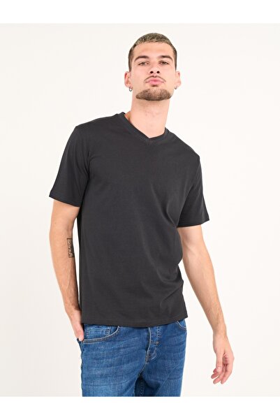 Kenvelo Tricou barbat cu maneca scurta de culoare uniforma