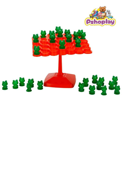 Pshoplay Frog Balance Game – Place the Frog, Knock down the Tower! (50 Pieces)